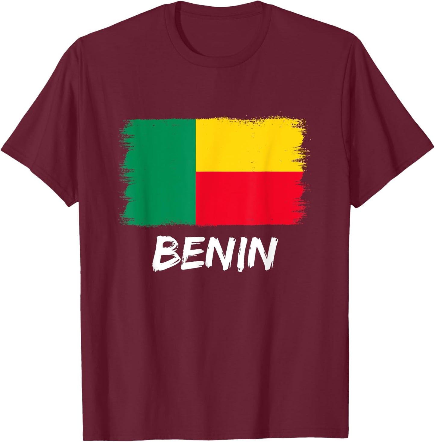 Beninische Flagge Benin T-Shirt - T-Shirt | Maroon