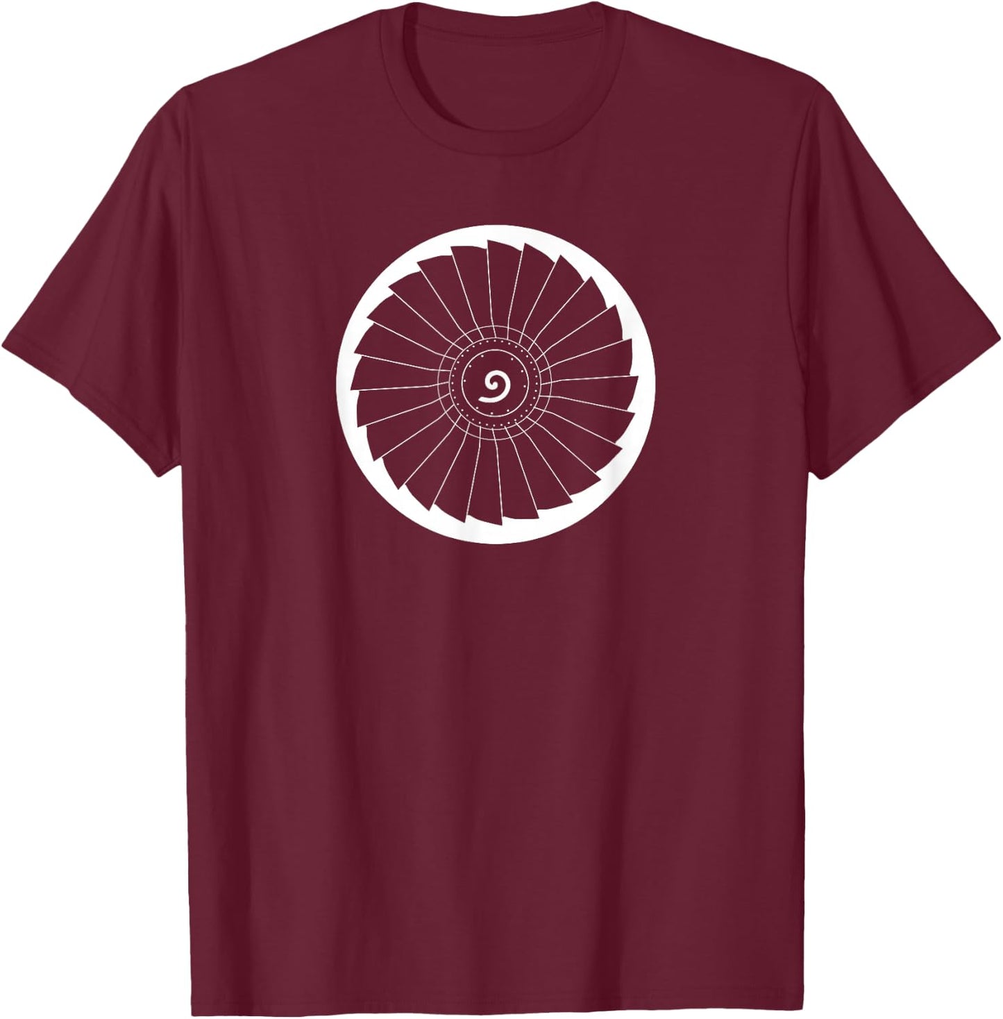 Designed For Flight 737 Turbine Commercial Airliner Pilot , Black, , Short Sleeve, Classic Fit, Small T-Shirt - T-Shirt | Maroon