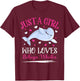 Just A Girl Who Loves Beluga Whale Girls T-Shirt - T-Shirt | Maroon