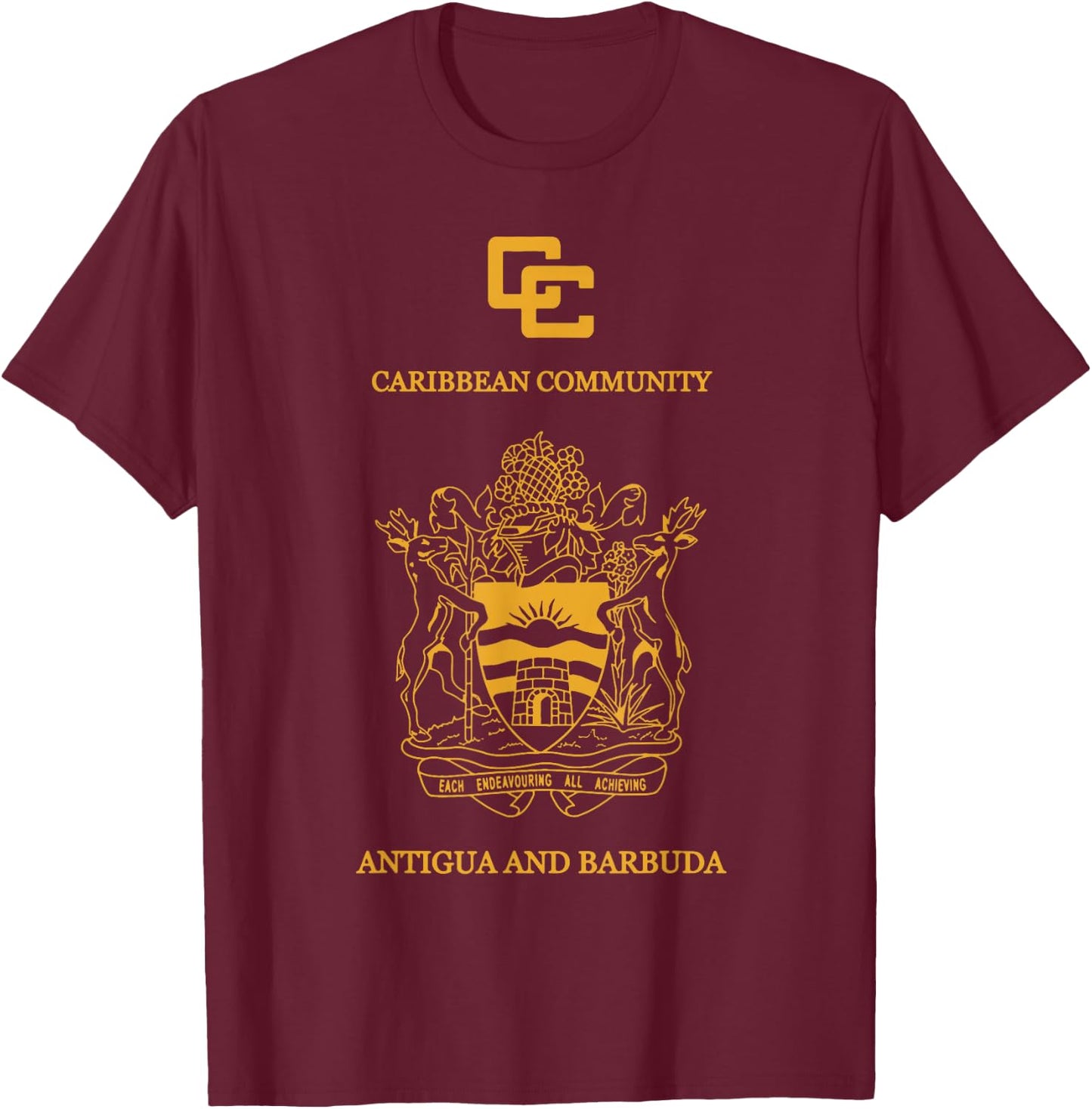 Antigua and Barbuda,Antigua and Barbuda passport. T-Shirt - T-Shirt | Maroon