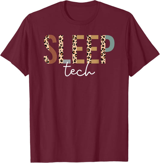 Sleep Technologist Polysomnography Sleep Tech Week T-Shirt - T-Shirt | Maroon