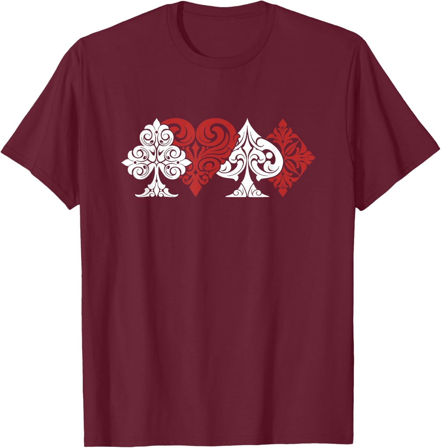 Poker Gambling Gambler - Texas Holdem Cards Poker T-Shirt - T-Shirt | Maroon