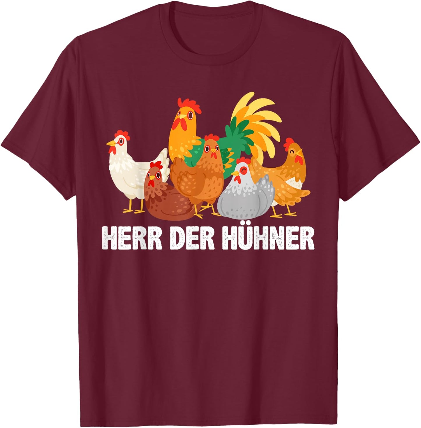 Mr The Chickens Hen Chick Chicken Farm Farmer Men's , black T-Shirt - T-Shirt | Maroon