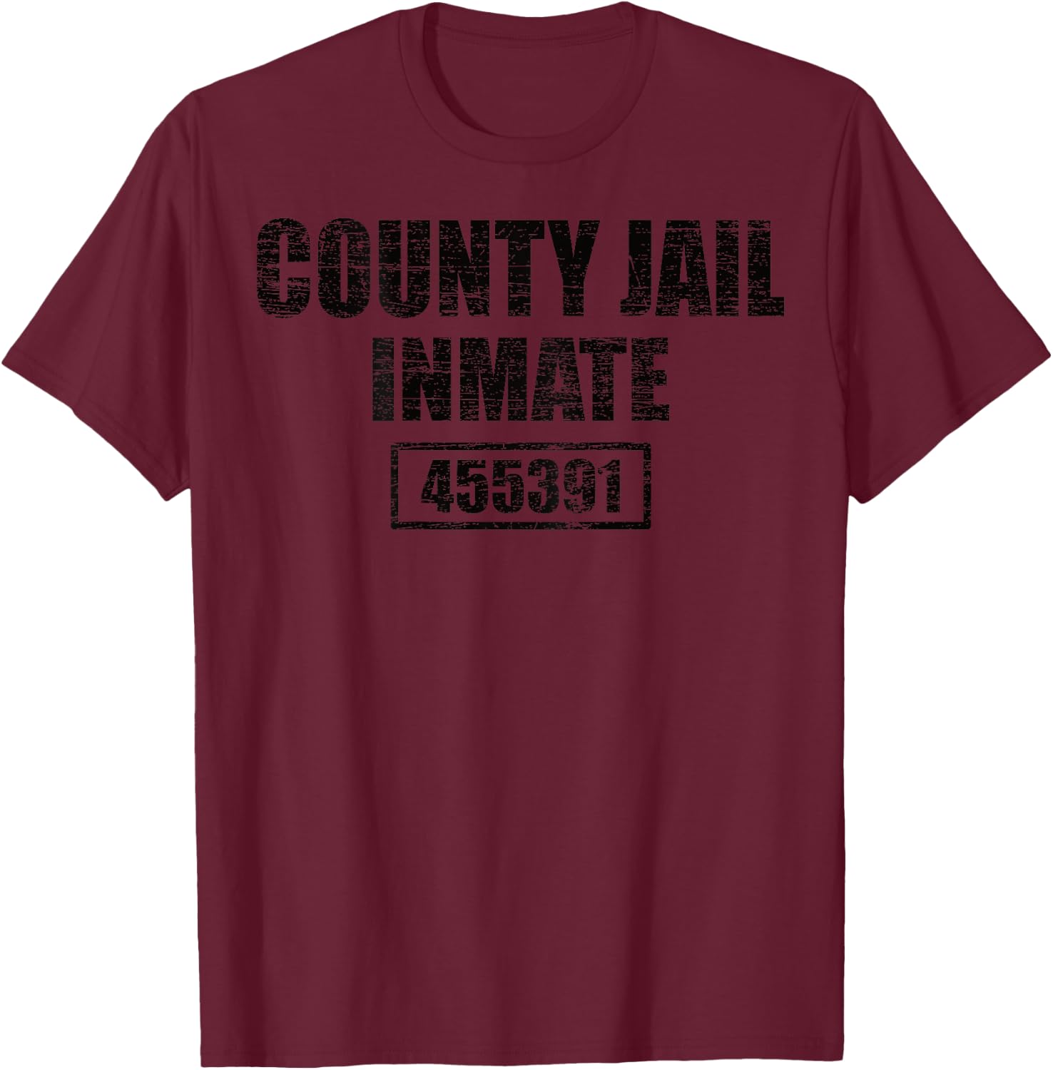 Convict Prisoner Prison Costume Halloween Prison , orange T-Shirt - T-Shirt | Maroon