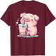 Discover Animal Designs In Kawaii Style Here -Adults Black Small Modern T-Shirt - T-Shirt | Maroon