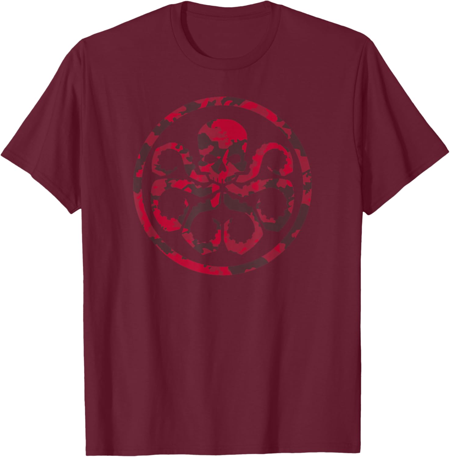 Marvel Hail Hydra Camo Print Graphic C2 T-Shirt - T-Shirt | Maroon