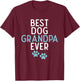 Best Dog Grandpa Ever Puppy Dog Lover T-Shirt - T-Shirt | Maroon