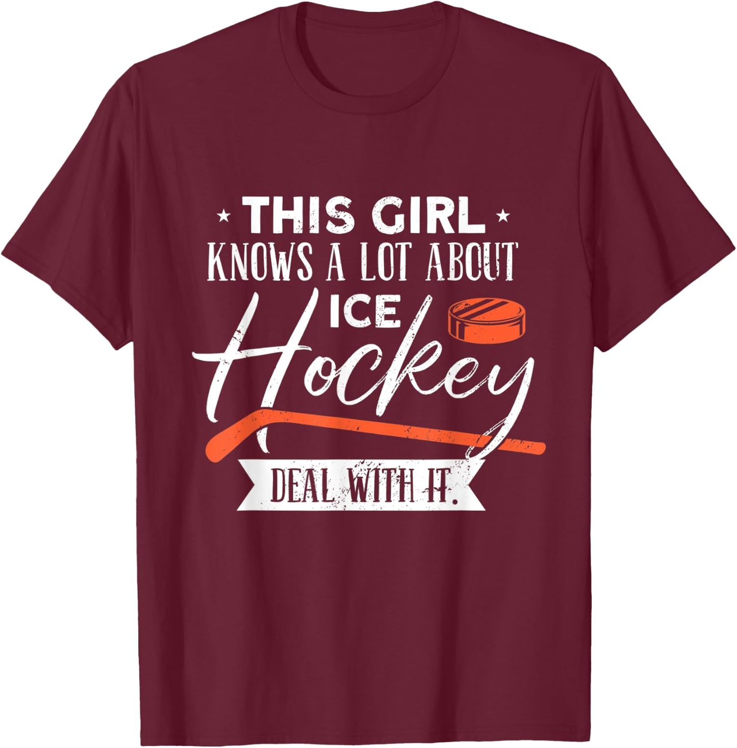 Cooles Eishockey Outfit - Ice Hockey T-Shirt - T-Shirt | Maroon