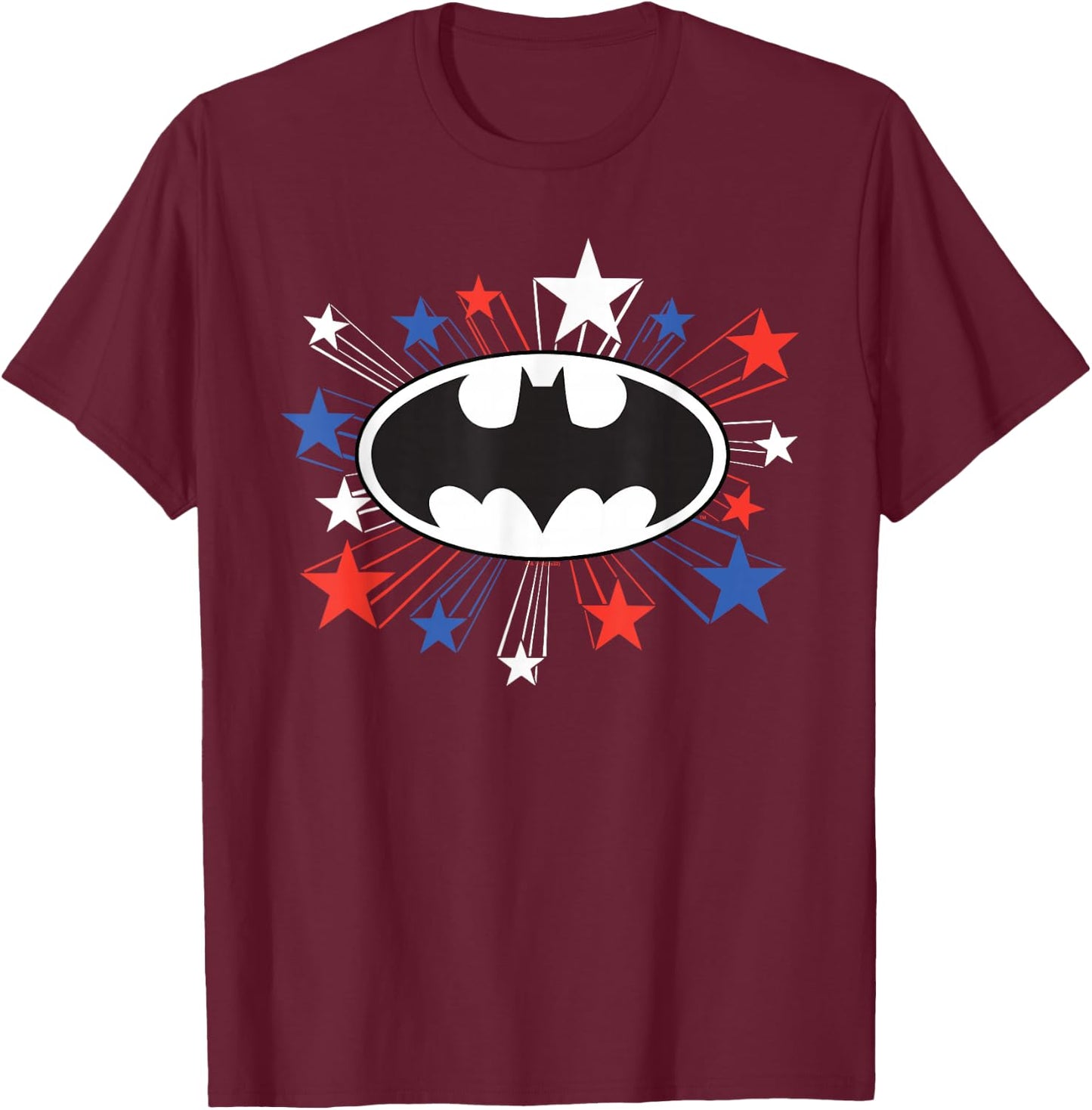 Batman Shooting Stars For 4th Of July T-Shirt - T-Shirt | Maroon