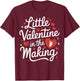 Little Valentine In the Making Pregnancy Announcement Cute T-Shirt - T-Shirt | Maroon