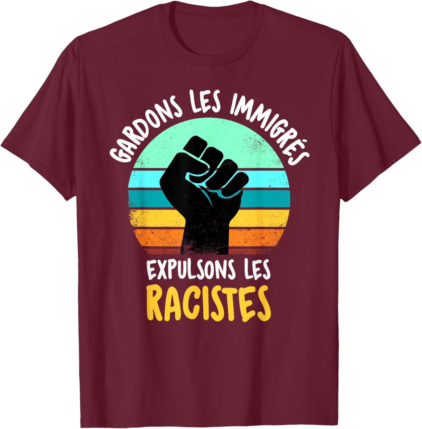 Activist Discrimination Human Rights Anti-Racism , Black, S T-Shirt - T-Shirt | Maroon