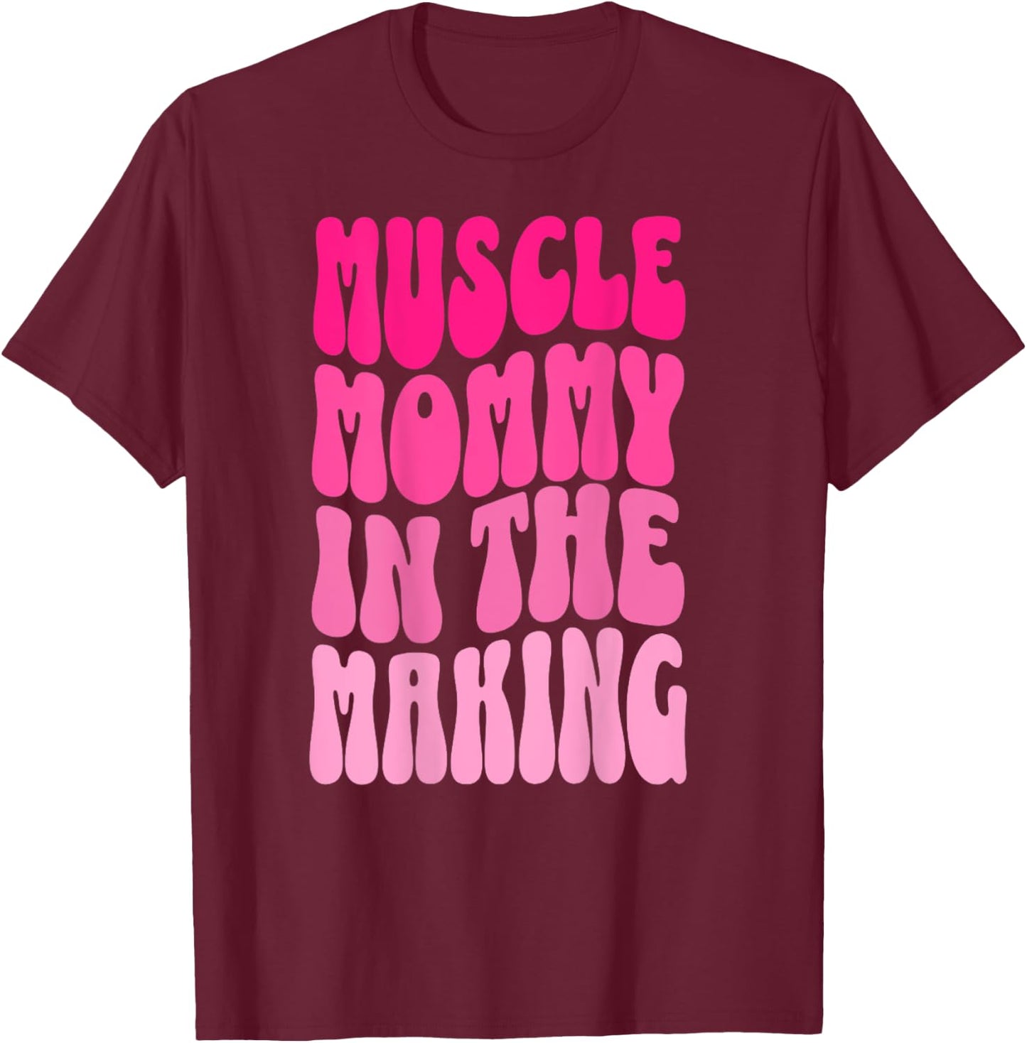 Funny Fitness Gym Pump Muscle Mama In der Herstellung Humour , black T-Shirt - T-Shirt | Maroon