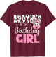 Brother Of The Birthday Girl Shirt Cow 1st Birthday Girl T-Shirt - T-Shirt | Maroon