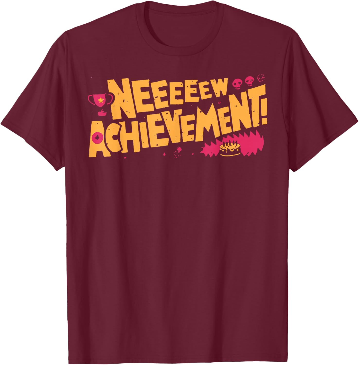 2 Sides Happy Fathers Day Crawler New Achievement Gamer Dad T-Shirt - T-Shirt | Maroon