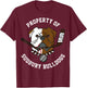 funny bulldog property of sudbury bulldogs pet dog Vintage T-Shirt - T-Shirt | Maroon