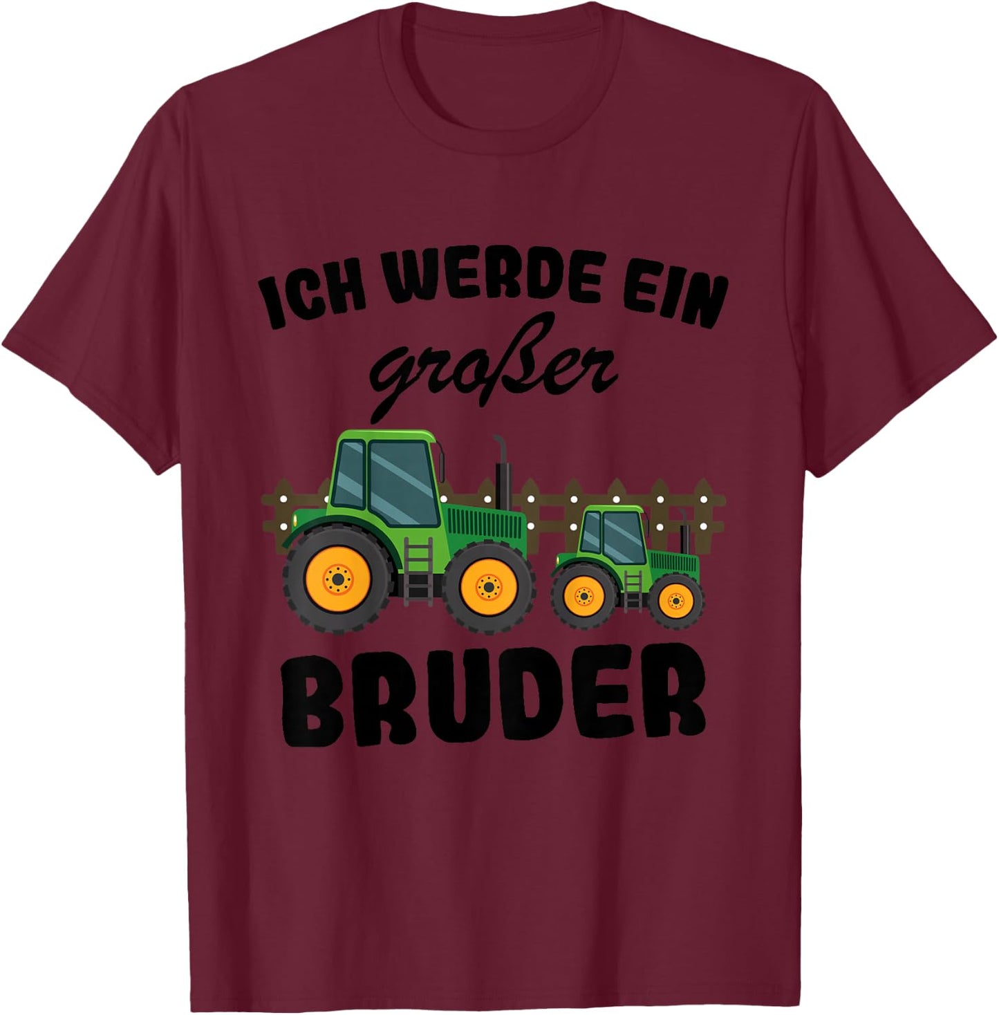 Ich Werde Großer Bruder 2026 Traktor T-Shirt - T-Shirt | Maroon