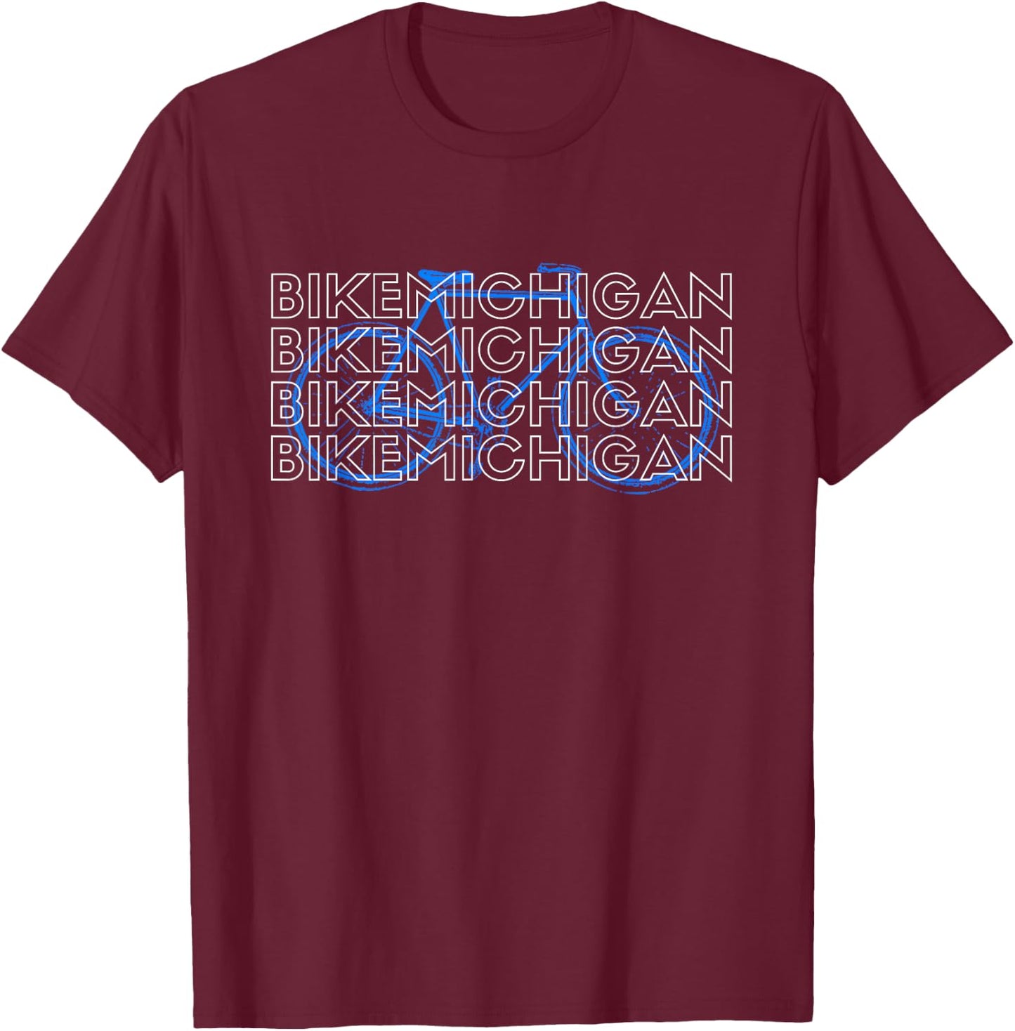 Bike Michigan , Michigan Cyclists Shirt T-Shirt - T-Shirt | Maroon