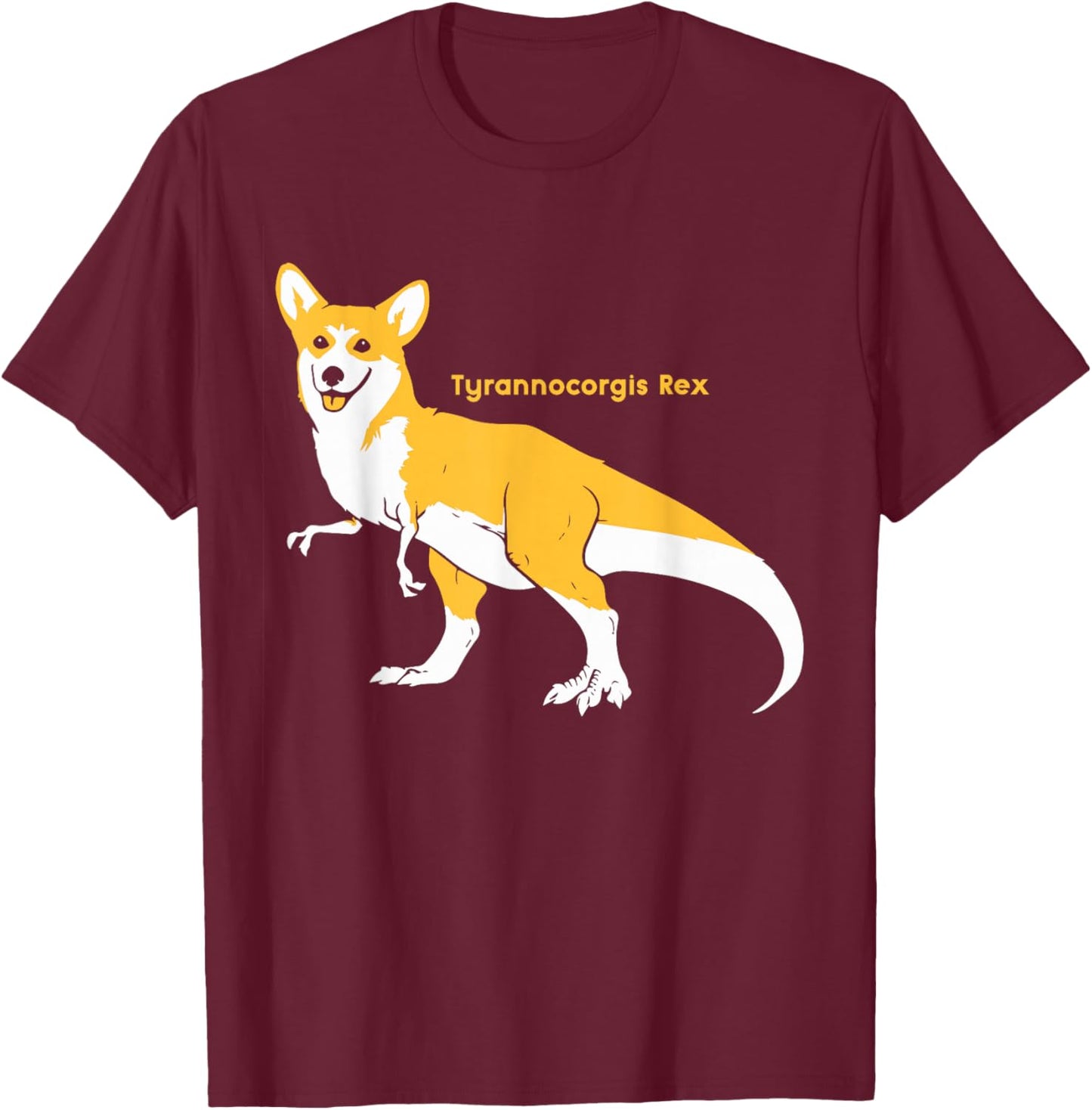 Funny 'Tyrannocorgis Rex' Corgi Dog Lover Women Girls Kids T-Shirt - T-Shirt | Maroon