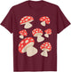Toadstools and red mushrooms T-Shirt - T-Shirt | Maroon