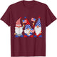 4th Of July 2024 Patriotic Gnomes Funny American USA T-Shirt - T-Shirt | Maroon