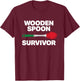 Italian Family - Funny Wooden Spoon Survivor T-Shirt - T-Shirt | Maroon
