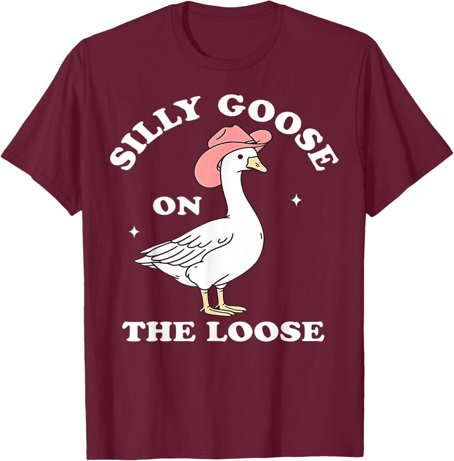 Silly Goose On The Loose T-Shirt - T-Shirt | Maroon