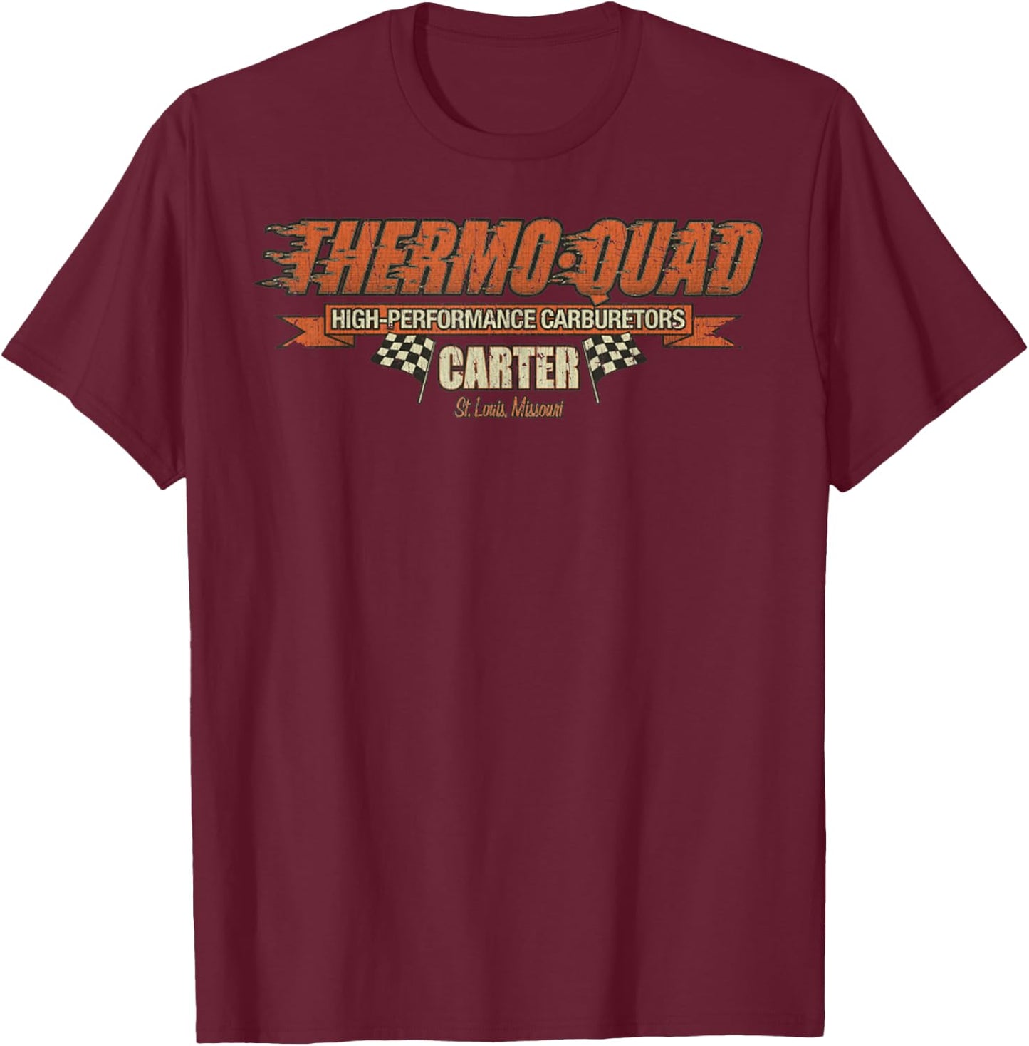 Vintage Sport Car Funny Thermo Quad Retro Car Classic T-Shirt - T-Shirt | Maroon