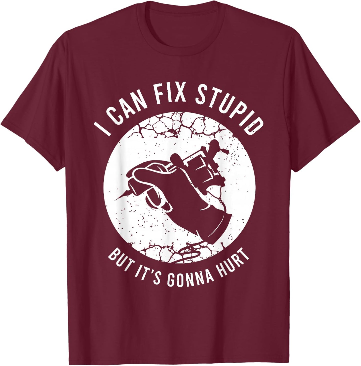 Funny Tattoo Outfit for a Tattoo Artist T-Shirt - T-Shirt | Maroon
