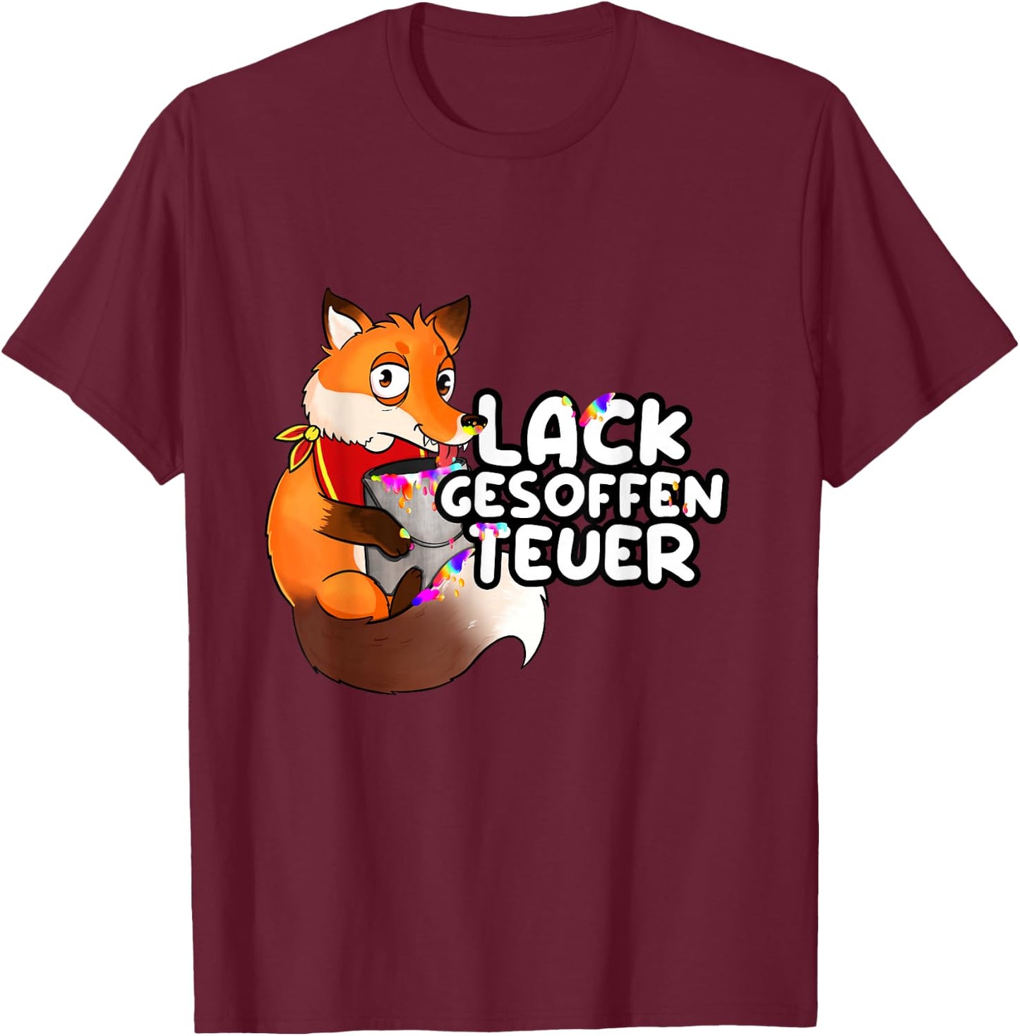 Held der Steine Lackgesoffen Teuer , black T-Shirt - T-Shirt | Maroon