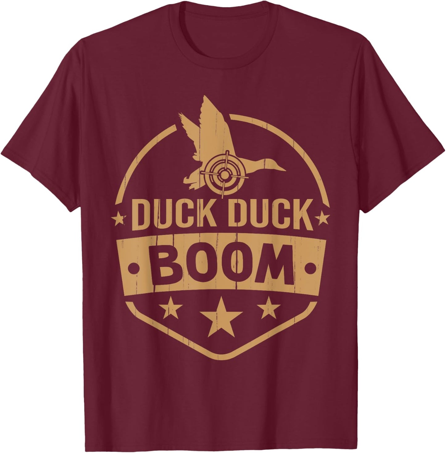 Duck Duck Boom Duck Hunting T-Shirt - T-Shirt | Maroon