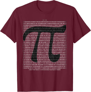 1000 Digits of PI 2023 Pi Day Math Symbol Numbers Fade T-Shirt - T-Shirt | Maroon