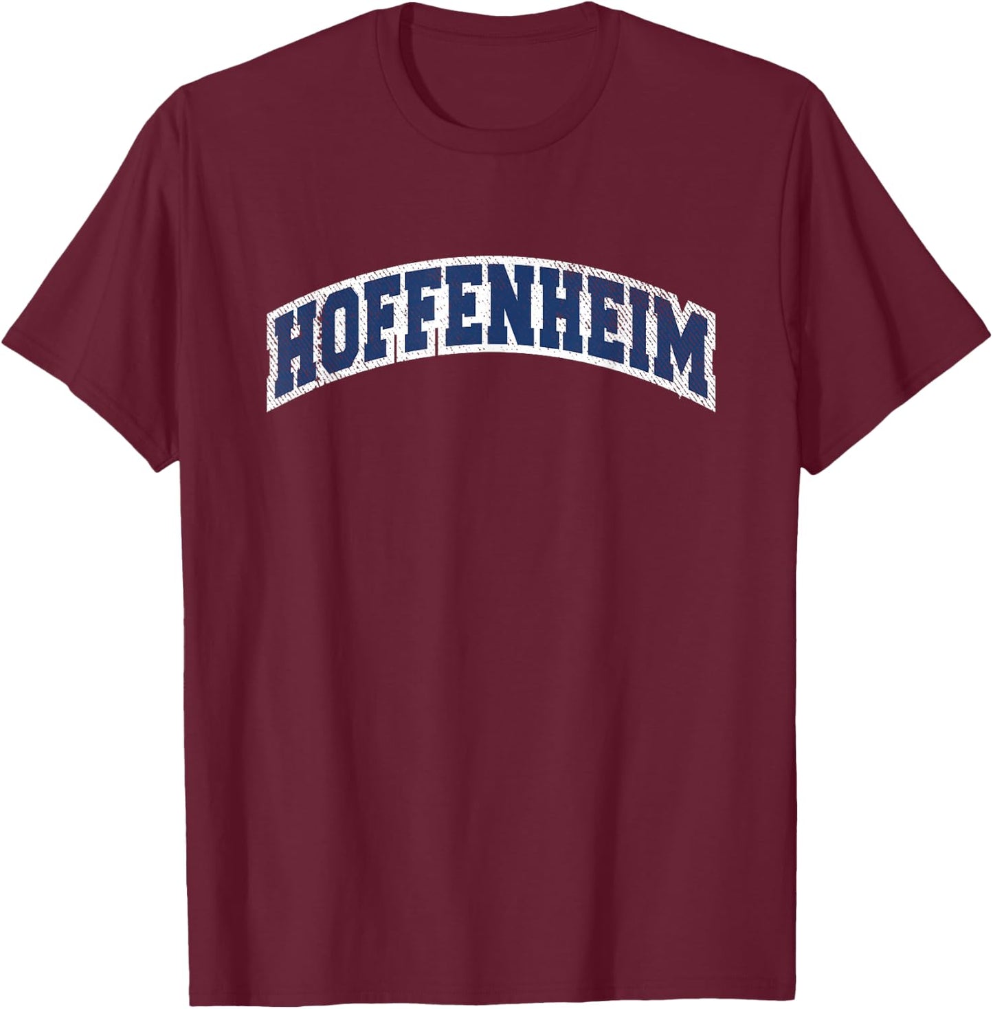 Hoffenheim Germany Vintage Varsity Style , black, s T-Shirt - T-Shirt | Maroon