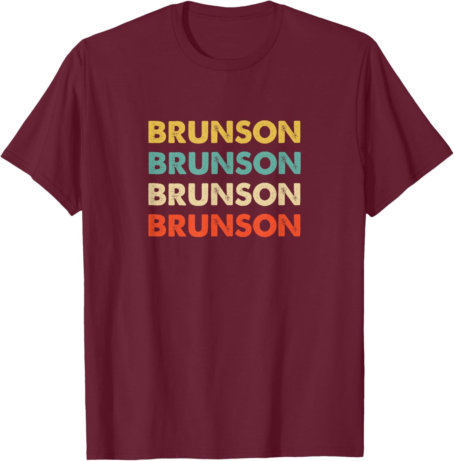 Brunson Name T-Shirt - T-Shirt | Maroon