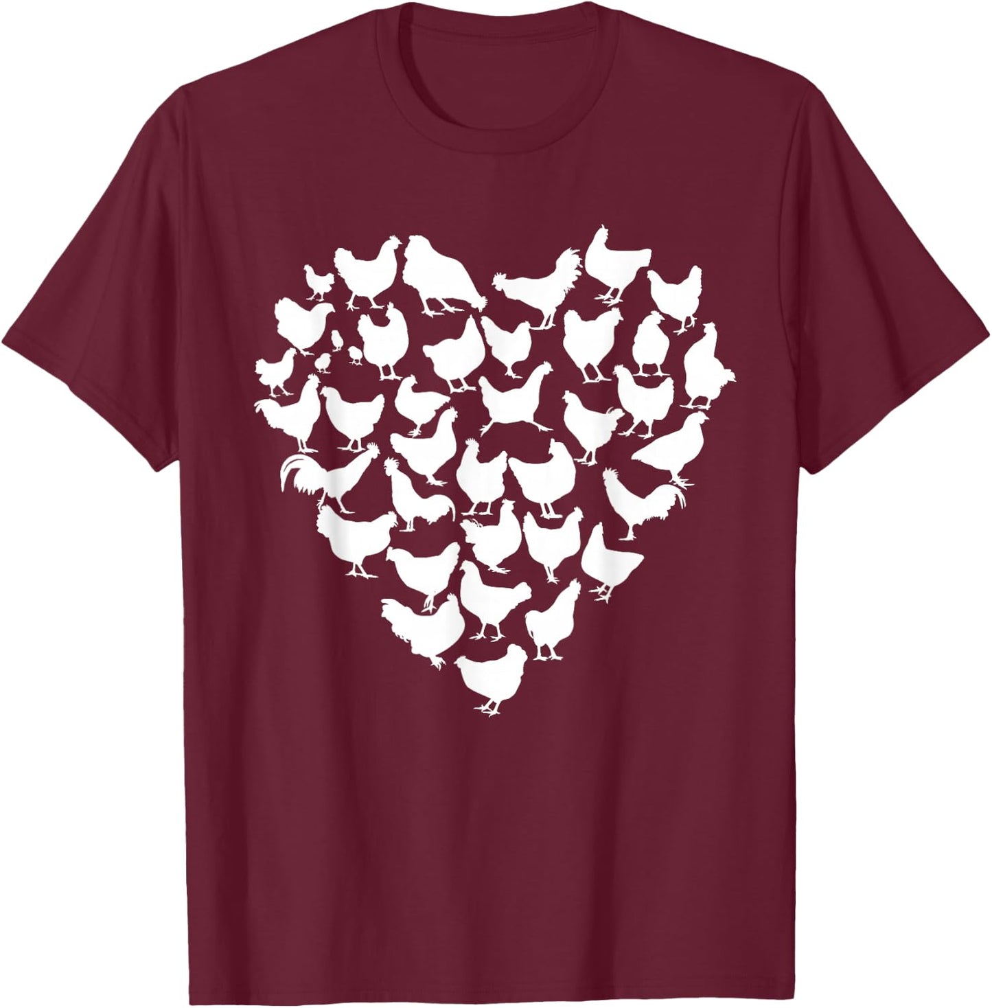 chicken Love for Farmer raising chickens farm T-Shirt - T-Shirt | Maroon