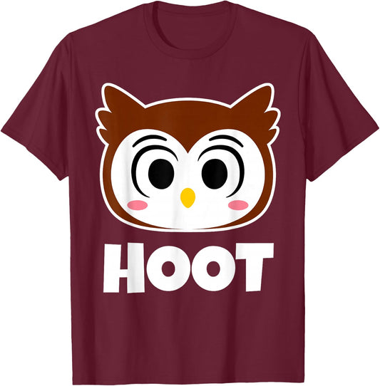 Hoot Owls Stuff | Owl Lover Stuff | Kids Owl T-Shirt - T-Shirt | Maroon