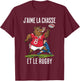 Homme Fier Chasseur et rugbyman dans l'âme T-Shirt - T-Shirt | Maroon