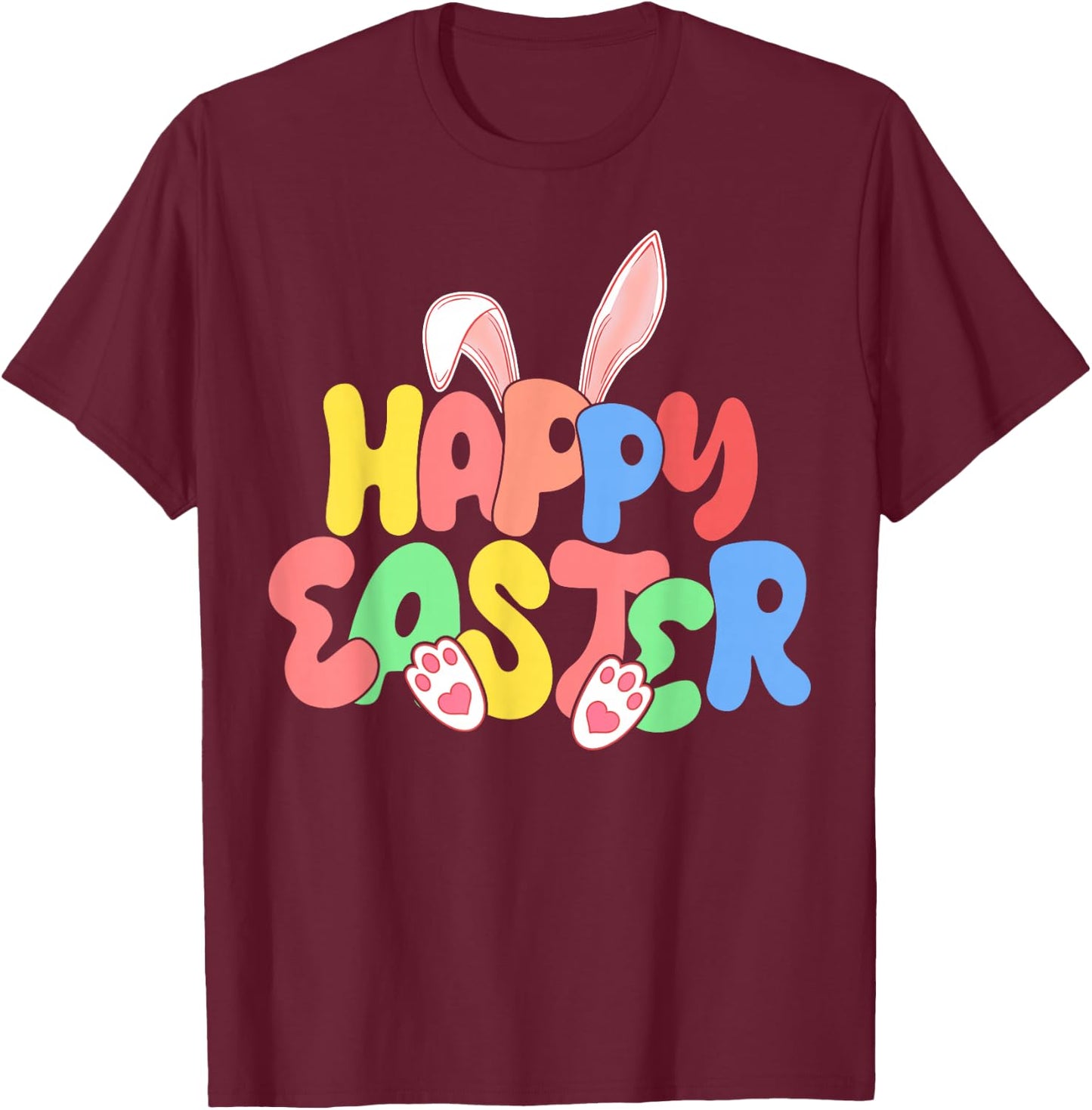 Happy Easter, Family Group, Easter Bunny, Egg Hunting Squad T-Shirt - T-Shirt | Maroon