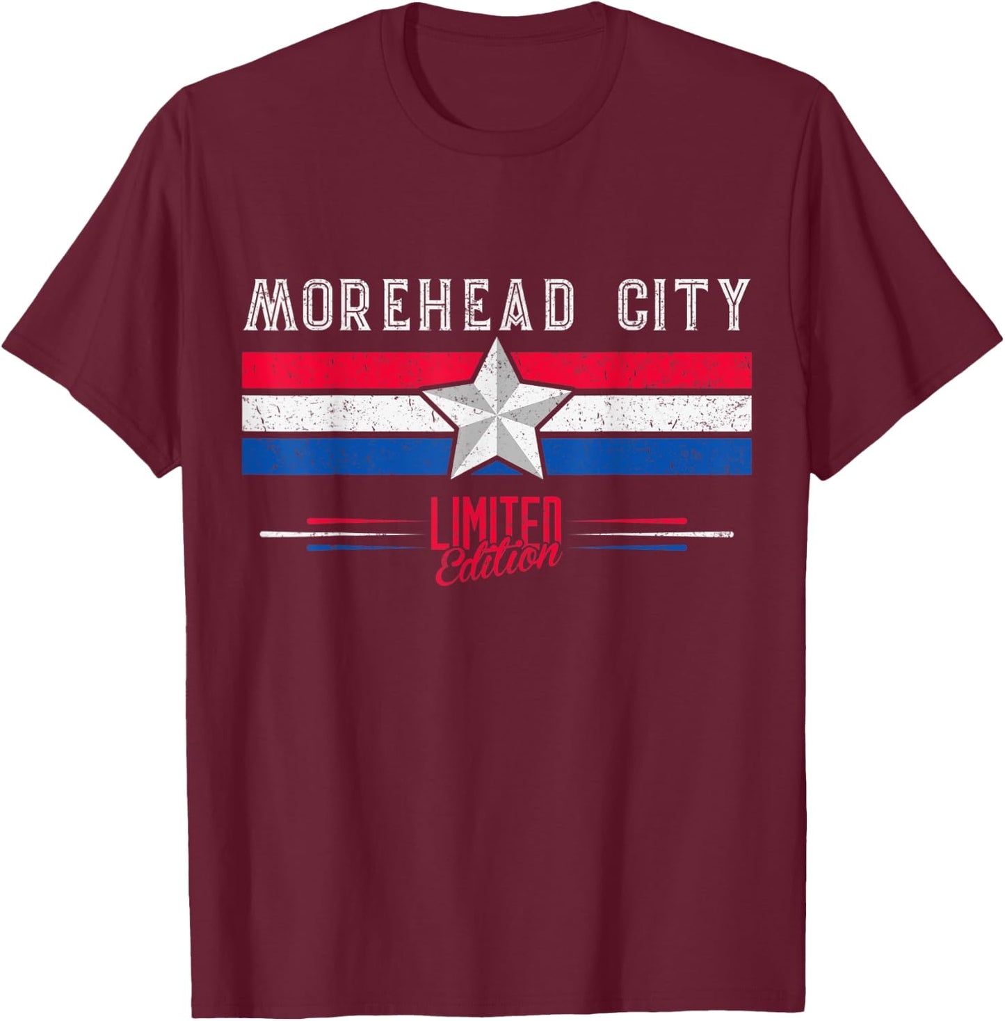 Morehead City Retro Vintage Shirt Gift Women Men Kid T-Shirt - T-Shirt | Maroon