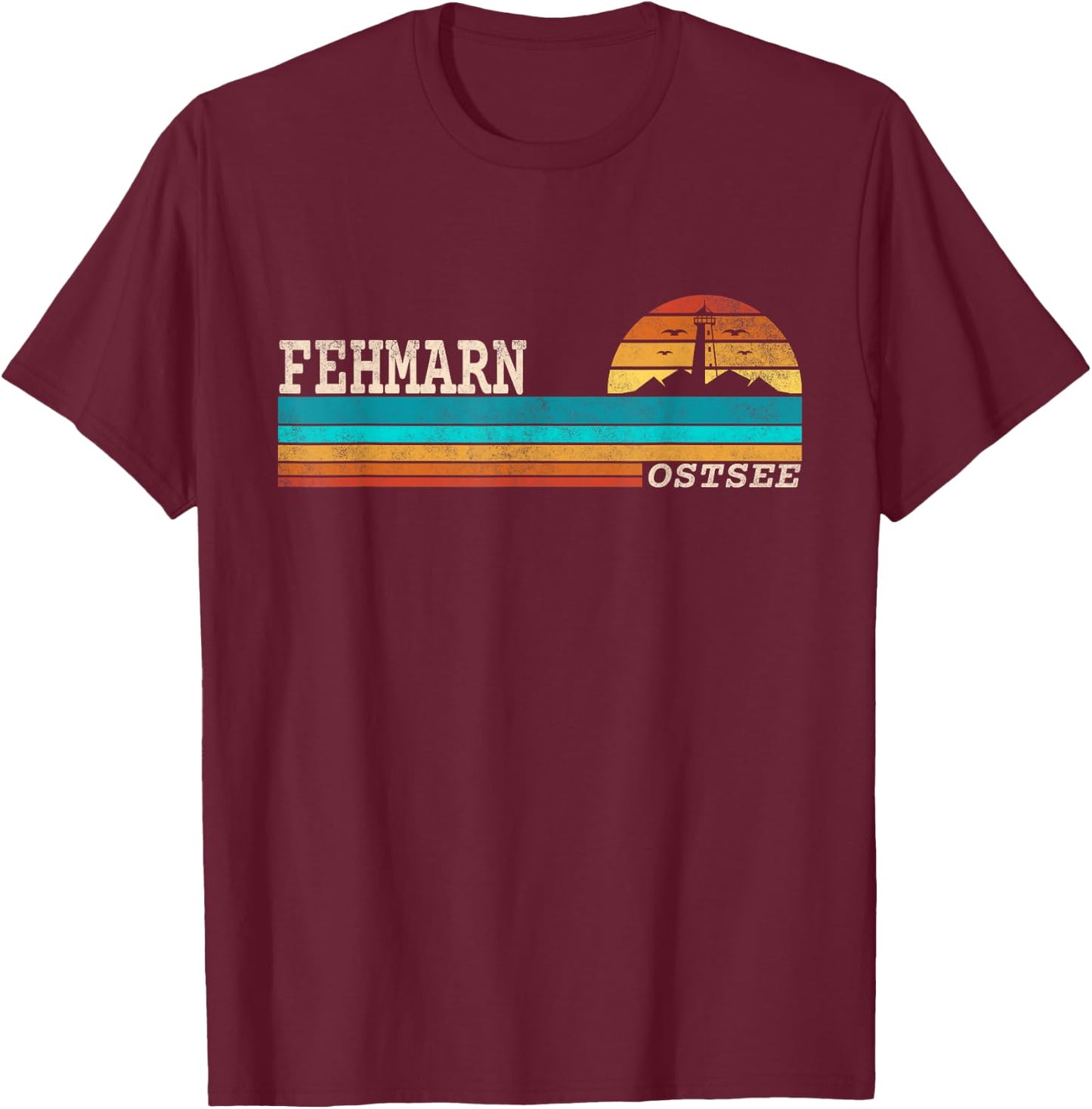 Ostseeinsel Fehmarn T-Shirt - T-Shirt | Maroon