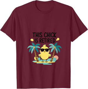 This Chick is retired Women Retirement V-Neck T-Shirt - T-Shirt | Maroon