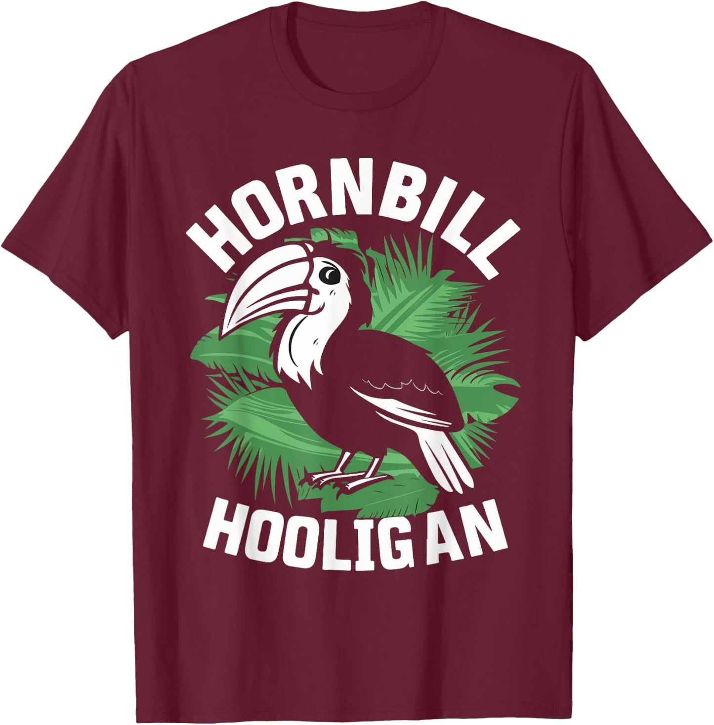 Hornbill Bird Watcher T-Shirt - T-Shirt | Maroon