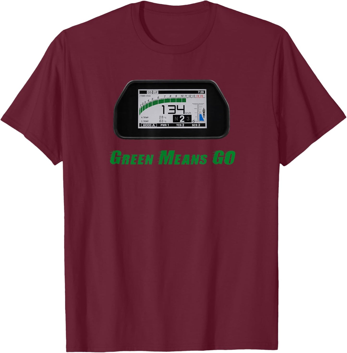 Fun Motorcycle T-Shirt - T-Shirt | Maroon