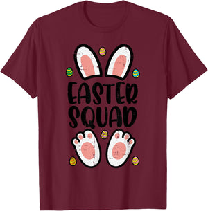Easter Squad Bunny Eggs Funny Family Matching Men Women Kids T-Shirt - T-Shirt | Maroon