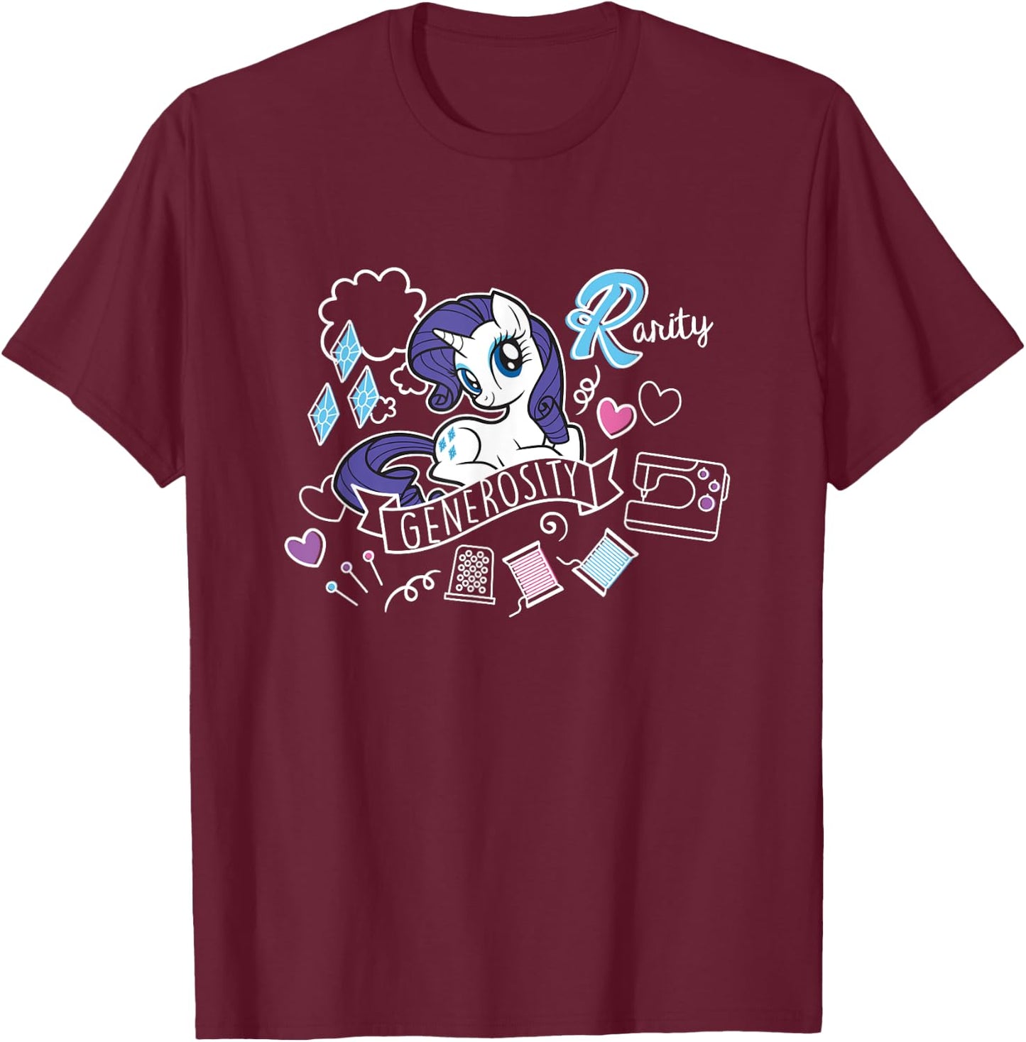 My Little Pony Rarity Full of Generosity T-Shirt - T-Shirt | Maroon