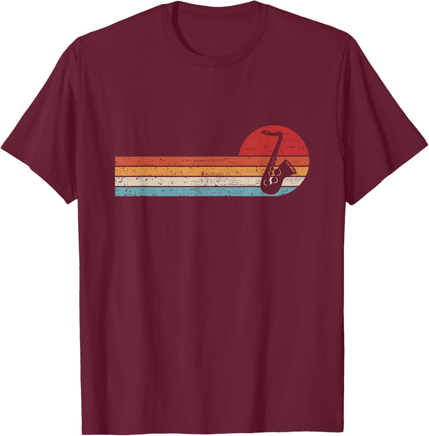 Saxophonist Jazz Musik Musiker Retro Saxophon T-Shirt - T-Shirt | Maroon