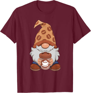 Gnome Coffee T-Shirt - T-Shirt | Maroon