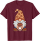 Gnome Coffee T-Shirt - T-Shirt | Maroon