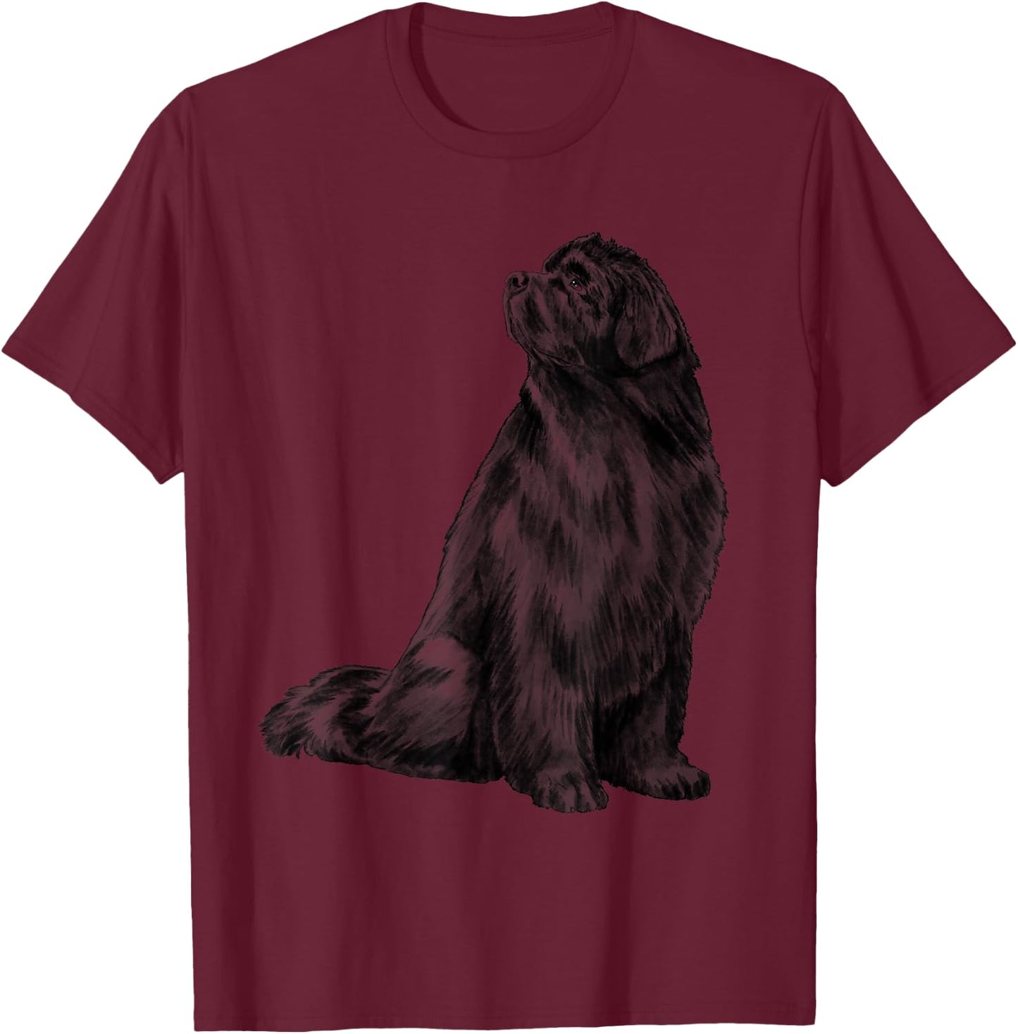 Newfoundland Dog Gifts Sitting Newfie Dog Newfoundland T-Shirt - T-Shirt | Maroon