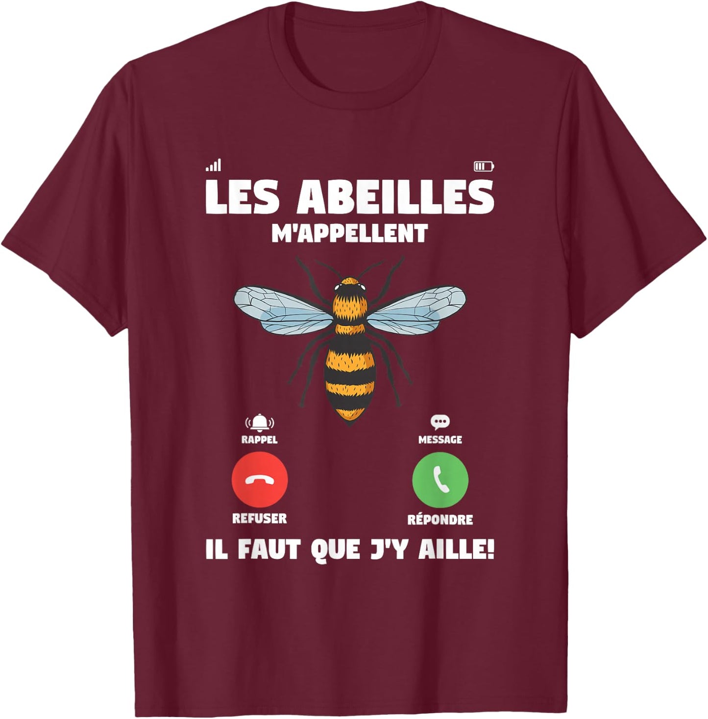Funny Quote Beekeeping For A Beekeeper , Black, S T-Shirt - T-Shirt | Maroon