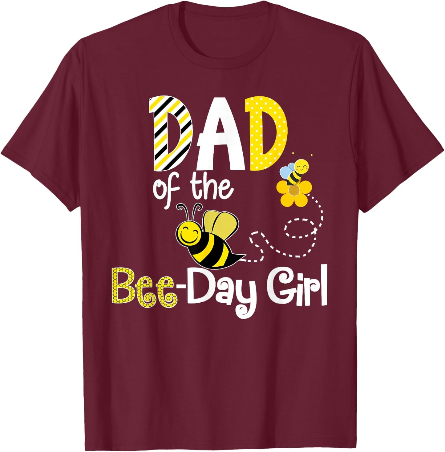 Bee Birthday Matching Shirt Hive Party Theme T-Shirt - T-Shirt | Maroon